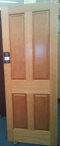 lot 155 image: Bayer 30 in. 4 Panel Prefinished Interior Standard Door