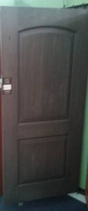 lot 161 image: Bayer 36 in. 2 Panel Fiberglass Prefinished Exterior Standard Door.