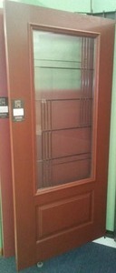 lot 162 image: Bayer 36 in. Glass and Fiberglass Prefinished Exterior Standard Door.