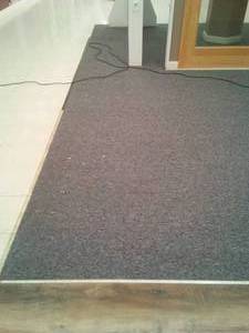 lot 198 image: Carpet Squares  18 ft. x 32 ft approx. area.  Each tile square measures 18 x 18 in