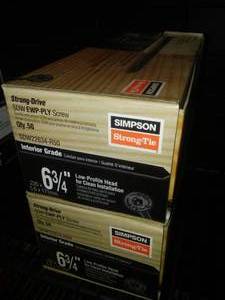 lot 252 image: Simpson Interior 6  in. Screws (2)
