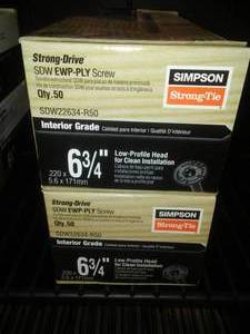 lot 253 image: Simpson Interior 6  in. Screws (2)