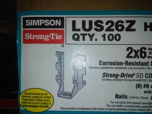 lot 272 image: Simpson Stringer Connectors (1 case, qty 50)