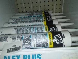 lot 431 image: DAP Alex Plus Acrylic Latex Caulk, White 10.1 oz. ea. (13).