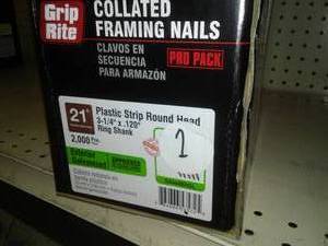 lot 436 image: Grip Rite Collated Framing Nails. 3  in.