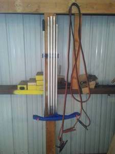 lot 649 image: Roof Snow rake, Jumper Cables.