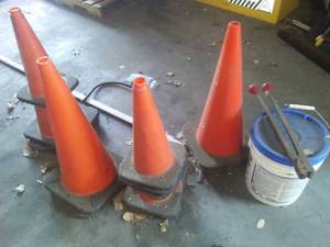 lot 656 image: Safety Cones, Trowel Along Coating (new).