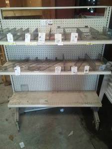 lot 685 image: 4 ft. Low Profile Shelving.