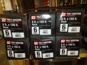 lot 703 image: Grip Rite Poly Sheeting $240 retail