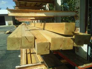 lot 743 image: Green treated Lumber (8), 6x6x12