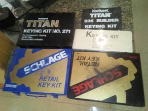 lot 811 image: Schlage and Titan retail key kits.