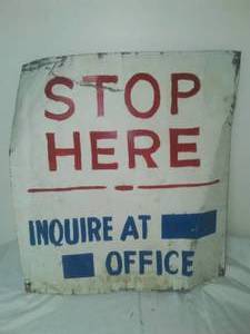 lot 478 image: Single sided sign - Inquire at office