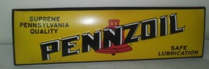 lot 334 image: Pennzoil Metal Sign New