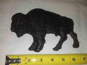 lot 340 image: Cast Metal Bison NDSU - New