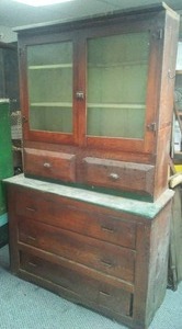 lot 368 image: Antique Hutch Top  Base