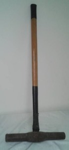 lot 379 image: Vintage Railroad Spike pick hammer.