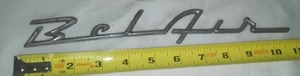 lot 382 image: Chevrolet Bel Air fender tag - early