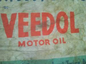 lot 395 image: Veedol Motor oil sign. Cloth, great Condition