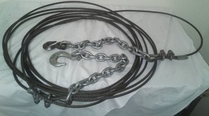 lot 414 image: 50 ft. Cable & chain hooks. L