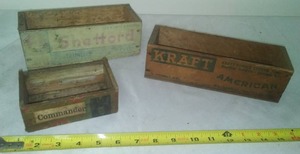 lot 416 image: 3 Wooden cheese boxes