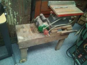 lot 434 image: Table saw vintage, on wheels