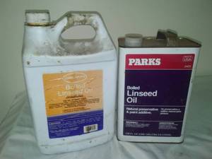 lot 450 image: 2 gallons linseed oil