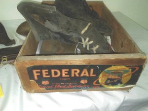 lot 455 image: Vintage Misc. Matches, Federal crate skates & more.