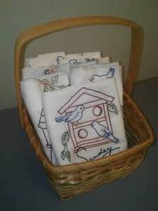 Embroidered Flour Sack Dish Towel (7)