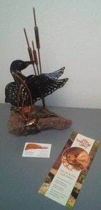 Loon on Rock Sculpture.