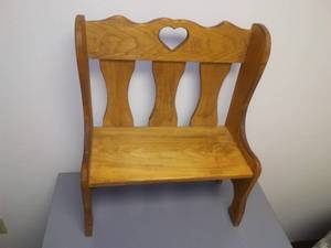 Wood bench.