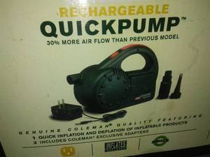 110 Coleman Rechargeable Quick Pump.
