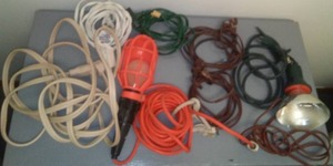 Trouble Light, Stake Light & extension cards.