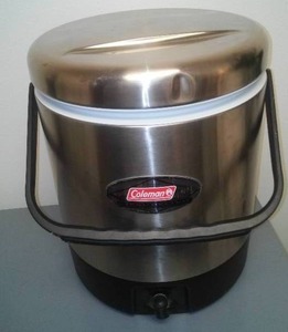 Coleman Stainless Steel Belt Beverage Dispenser Cooler.