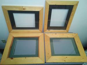 Pine frames pre � matted glass Frames. (4)