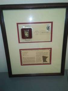 Collectible Minnesota, Loon & Lady slipper Postage stamp.