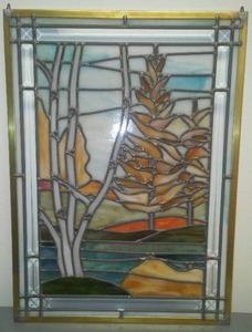 Stained Glass Art -  The Tamarac Tree