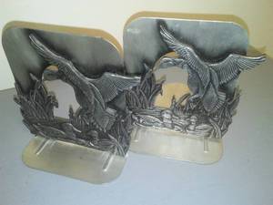 Pewter wildlife Bookends
