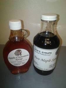Jake�s Syrup - Pure Maple (16 oz.) and Apple � Cinnamon (8 oz.) Vergas MN.