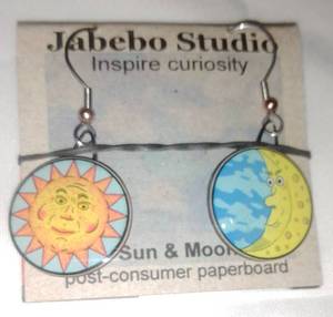 Jabebo Studio Earrings - Sun and Moon