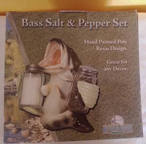 Bass Salt and Pepper Set - New in Box