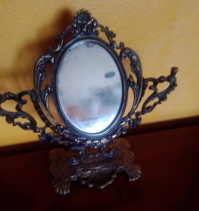 Antique Pedestal Mirror From Paris, France