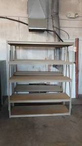 Metal Storage Rack 5- Particle Board Shelves