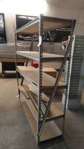 Metal Storage Rack 5- Particle Board Shelves