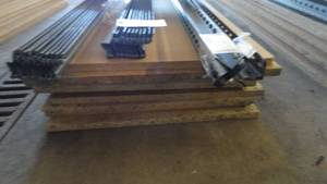 Storage rack with 10 particleboard shelves