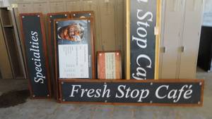 7- Wooden signs