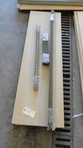 Metal rack with 5- particleboard shelves