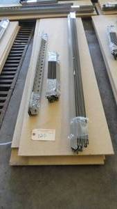 Metal rack with 5- particleboard shelves