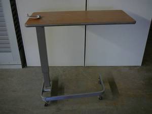 Adjustable Hospital Table with wheels