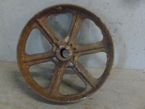 lot 37 image: Vintage Steel Wheel