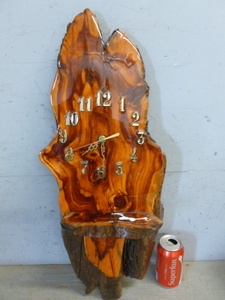 lot 107 image: Slab Wood Clock
